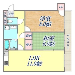 甲東園千島ハイムの物件間取画像